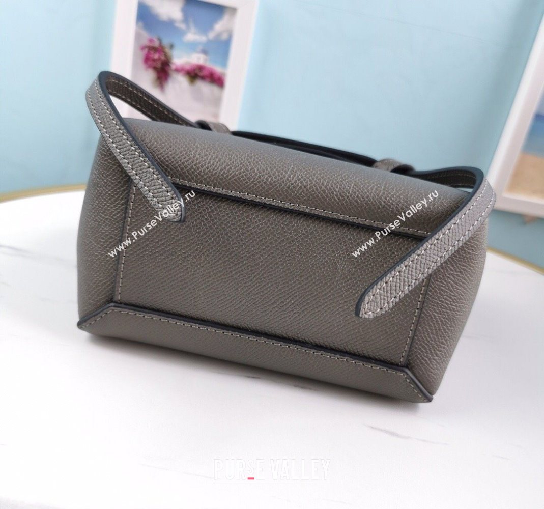 Celine Belt Pico Mini Bag in Grained Leather Grey 2025 194263 (BL-251124032)