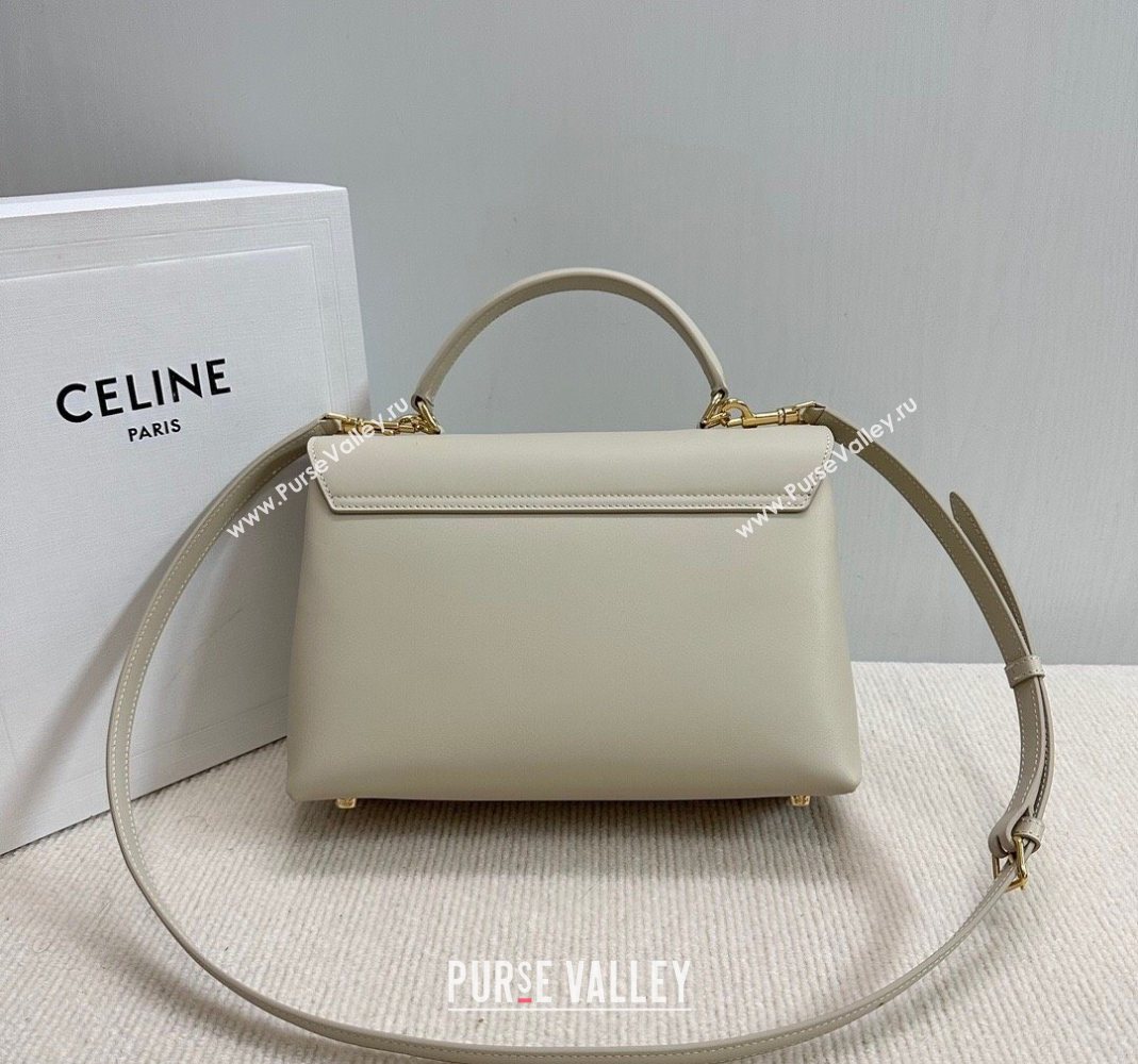 Celine Medium Nino Top Handle bag in Smooth Calfskin Light Beige 2025 117523 (BL-251124056)