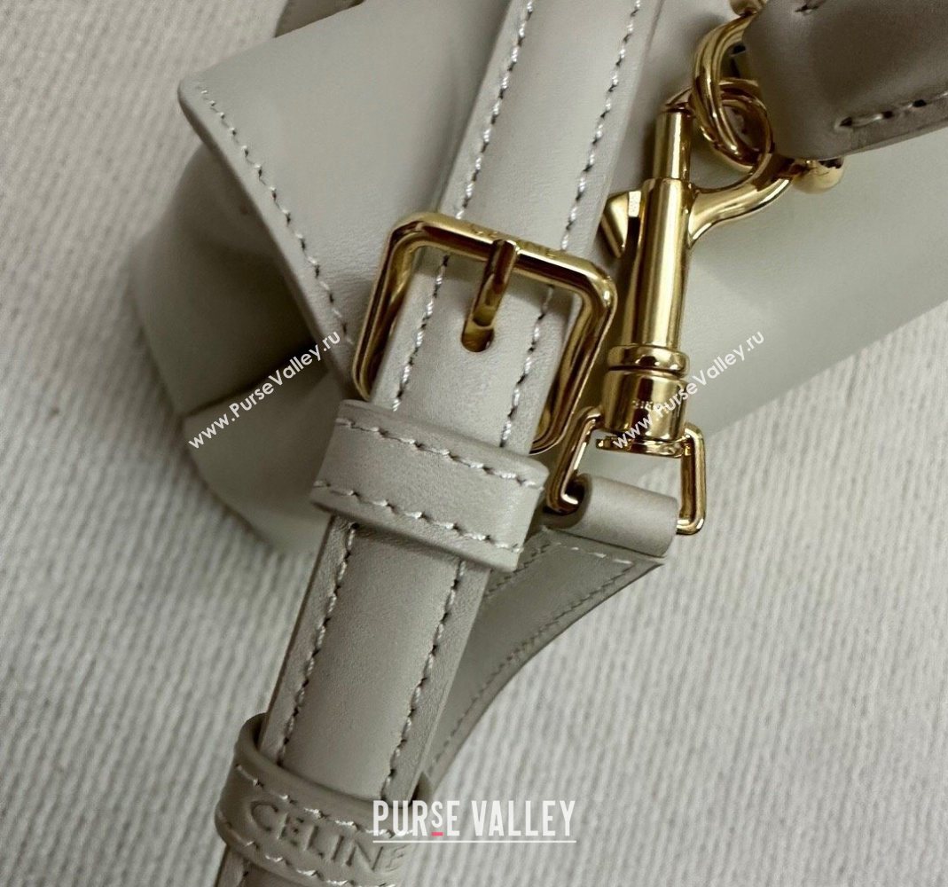 Celine Medium Nino Top Handle bag in Smooth Calfskin Light Beige 2025 117523 (BL-251124056)