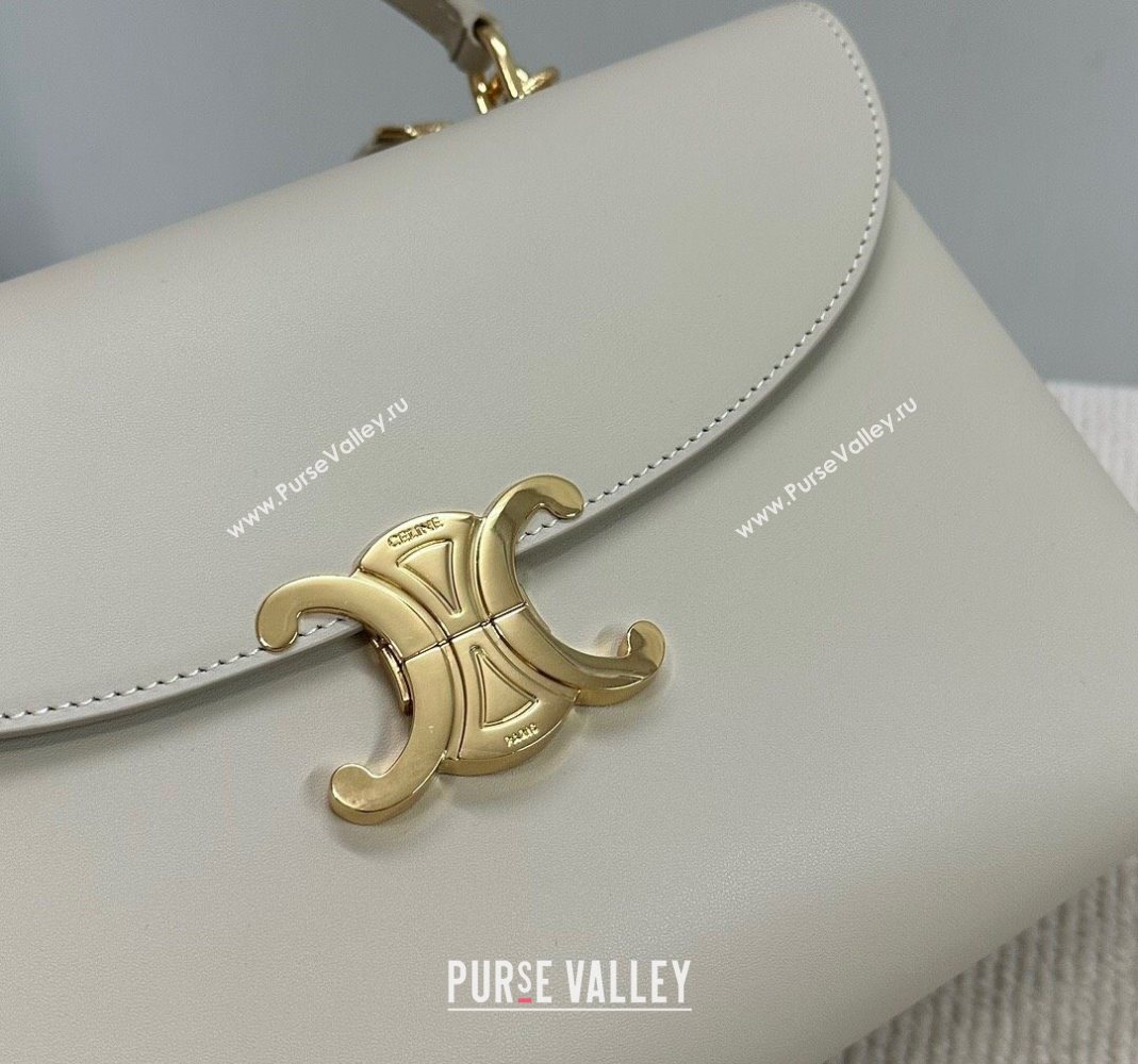 Celine Medium Nino Top Handle bag in Smooth Calfskin Light Beige 2025 117523 (BL-251124056)