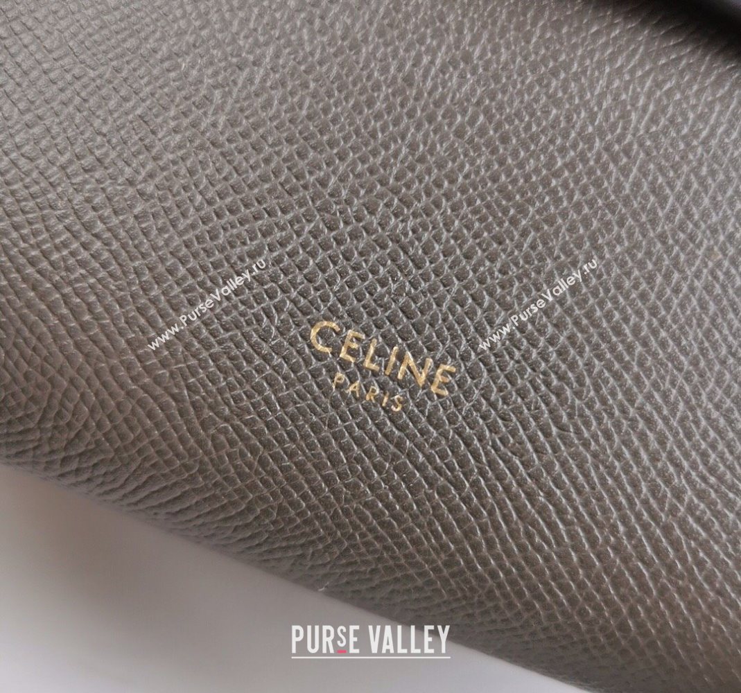 Celine Belt Pico Mini Bag in Grained Leather Grey 2025 194263 (BL-251124032)
