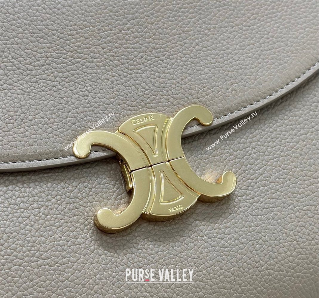 Celine Medium Nino Top Handle bag in Supple Calfskin Smoke Brown 2025 117523 (BL-251124057)