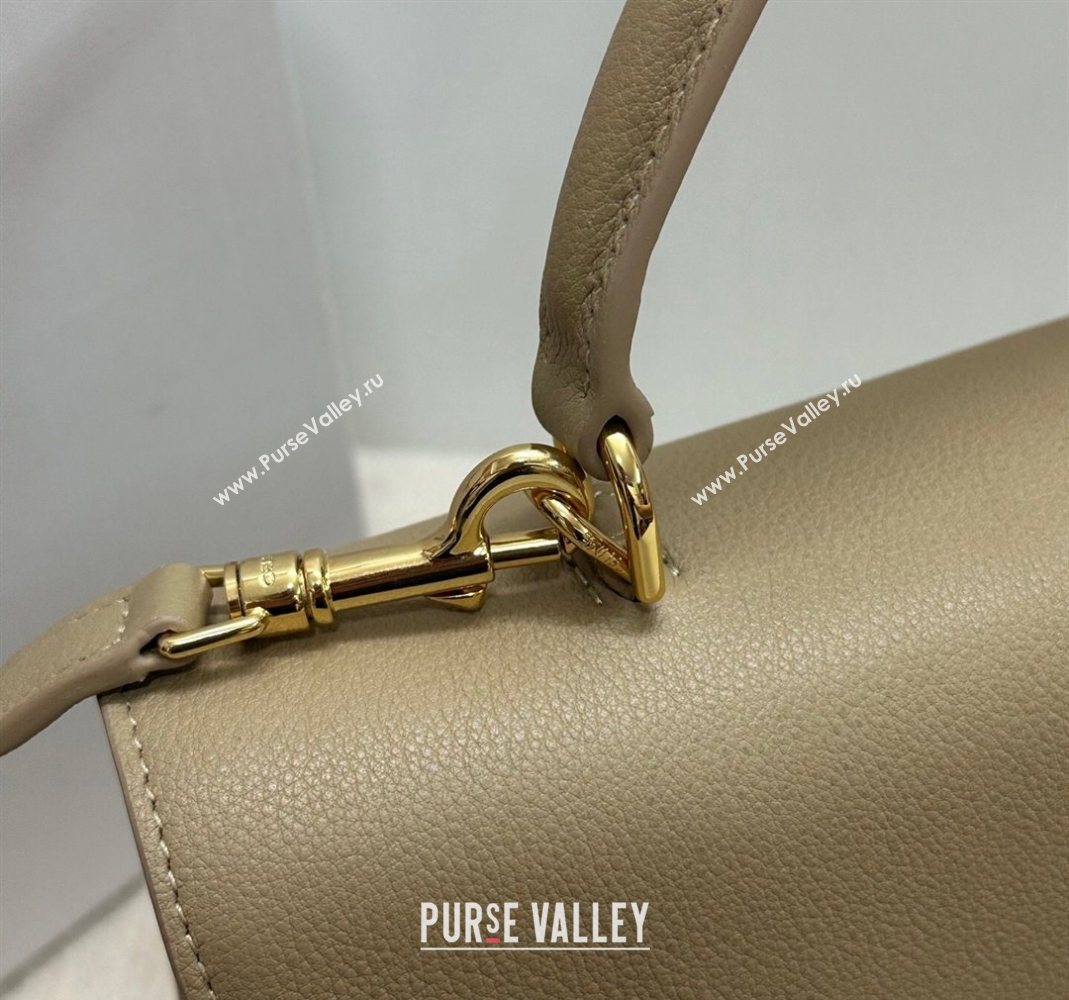Celine Medium Nino Top Handle bag in Supple Calfskin Cappuccino Beige 2025 117523 (BL-251124058)
