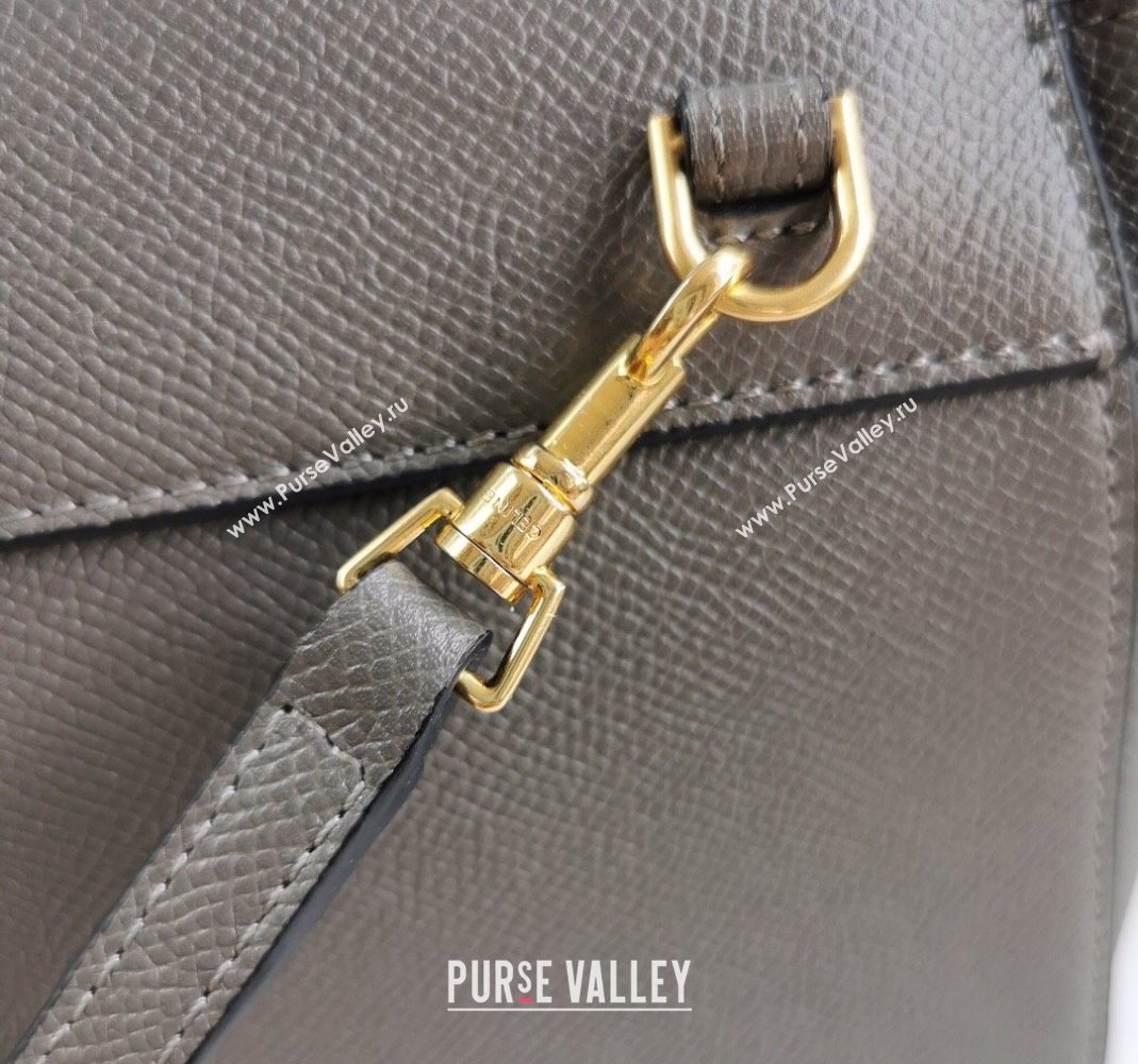 Celine Belt Pico Mini Bag in Grained Leather Grey 2025 194263 (BL-251124032)