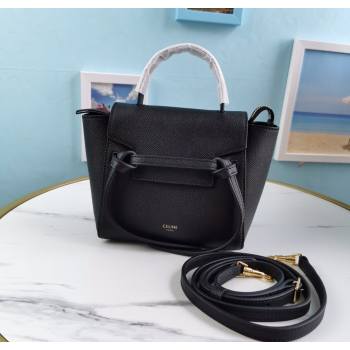Celine Belt Pico Mini Bag in Grained Leather Black 2025 194263 (BL-251124033)