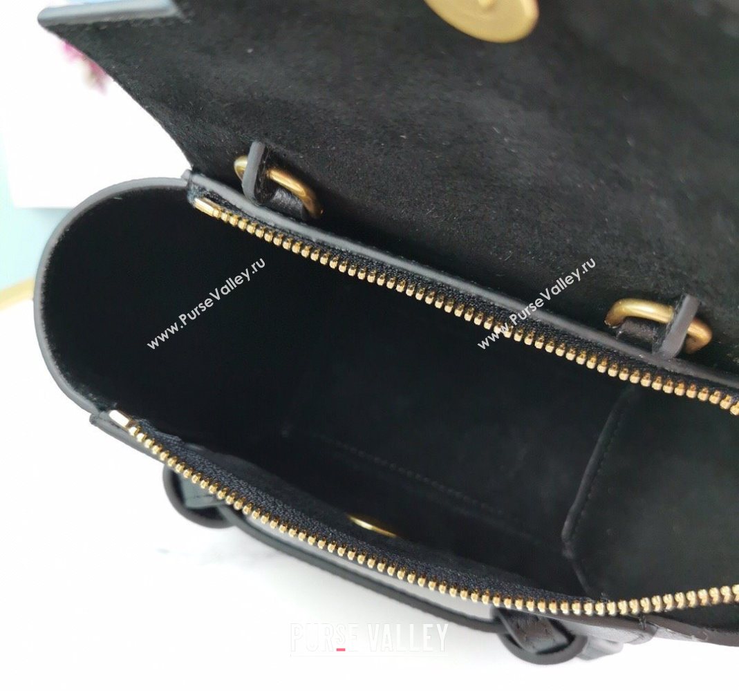 Celine Belt Pico Mini Bag in Grained Leather Black 2025 194263 (BL-251124033)