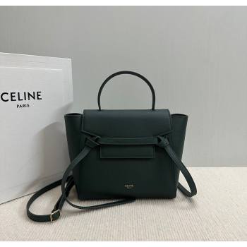 Celine Belt Pico Nano Bag in Grained Leather Green 2025 189003 (BL-251124034)