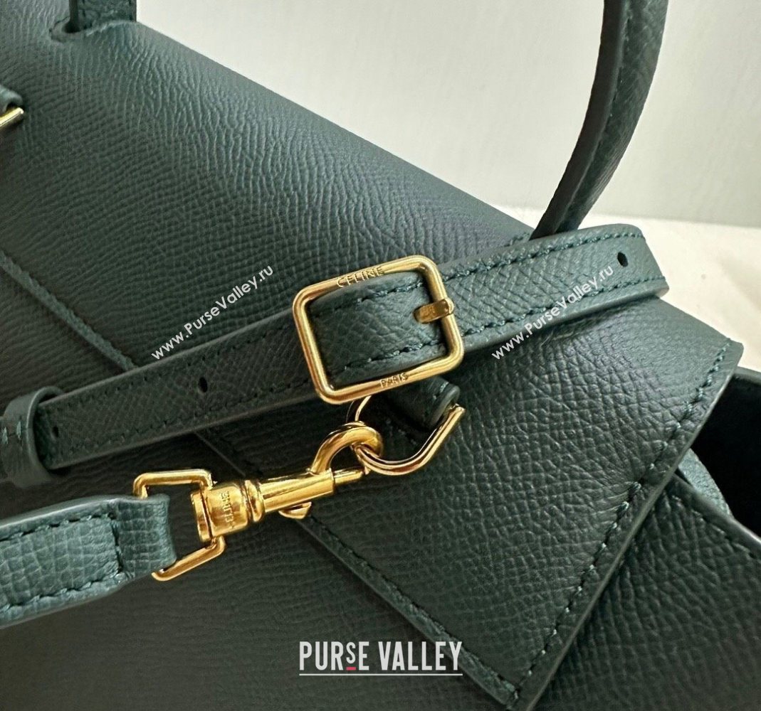 Celine Belt Pico Nano Bag in Grained Leather Green 2025 189003 (BL-251124034)