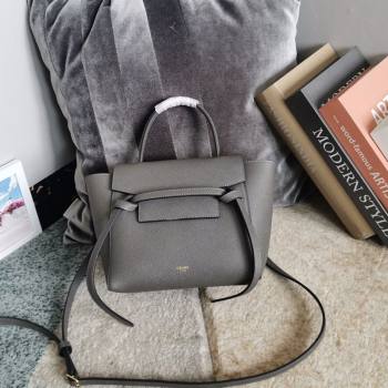Celine Belt Pico Nano Bag in Grained Leather Grey 2025 189003 (BL-251124035)