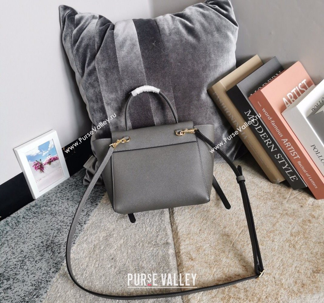 Celine Belt Pico Nano Bag in Grained Leather Grey 2025 189003 (BL-251124035)