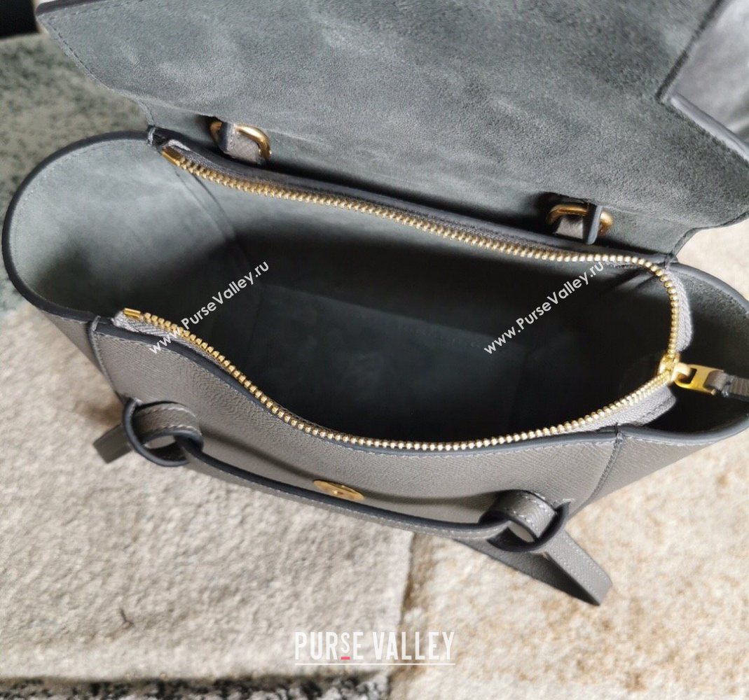 Celine Belt Pico Nano Bag in Grained Leather Grey 2025 189003 (BL-251124035)