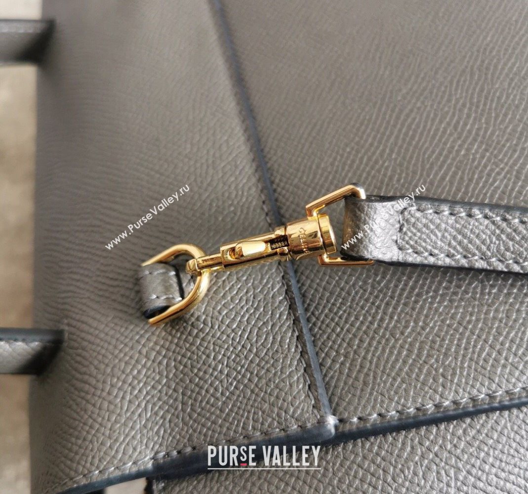 Celine Belt Pico Nano Bag in Grained Leather Grey 2025 189003 (BL-251124035)