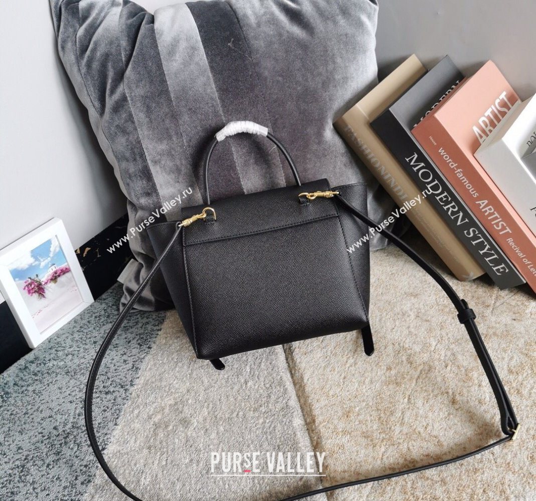 Celine Belt Pico Nano Bag in Grained Leather Black 2025 189003 (BL-251124036)