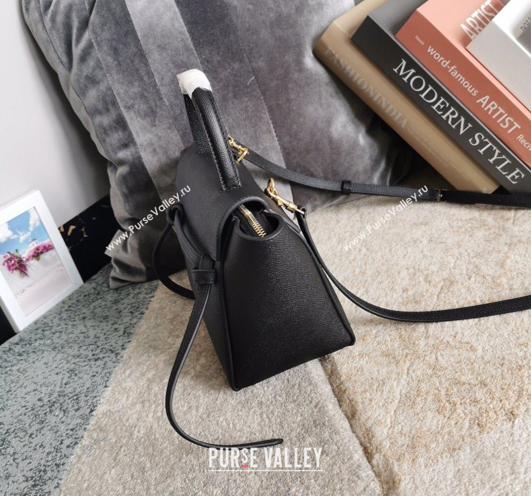 Celine Belt Pico Nano Bag in Grained Leather Black 2025 189003 (BL-251124036)