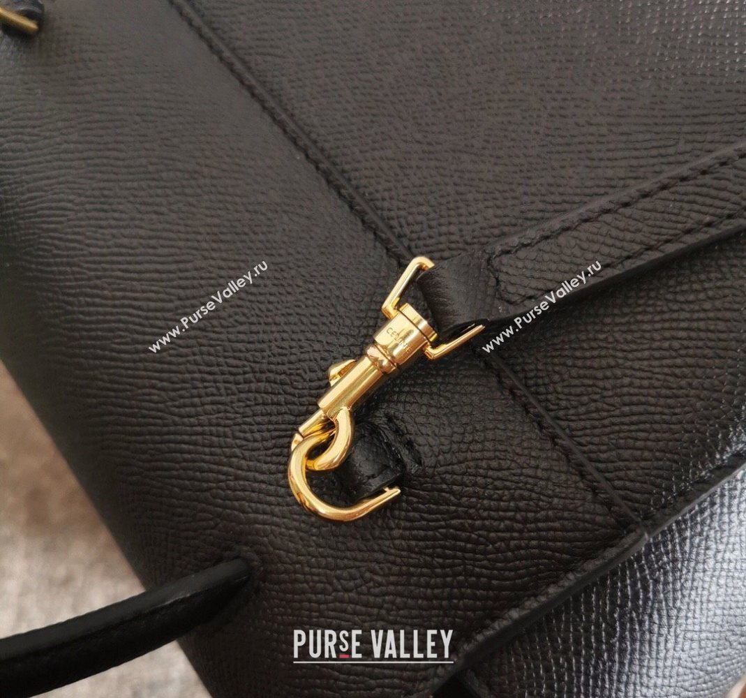 Celine Belt Pico Nano Bag in Grained Leather Black 2025 189003 (BL-251124036)