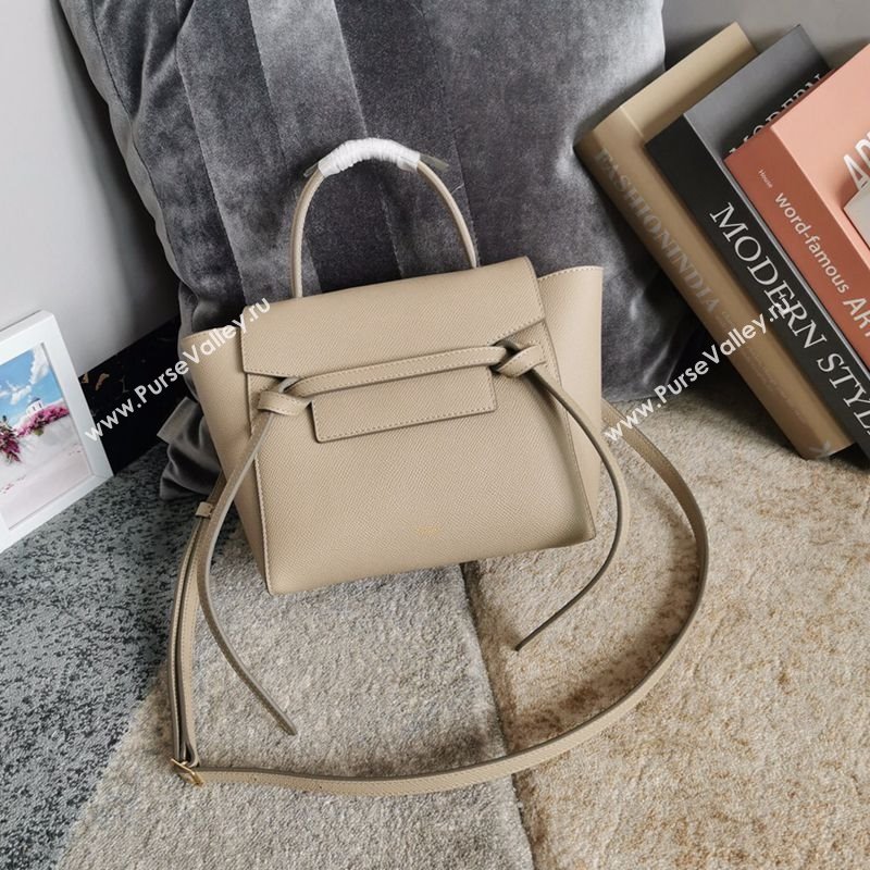 Celine Belt Pico Nano Bag in Grained Leather Beige 2025 189003 (BL-251124037)