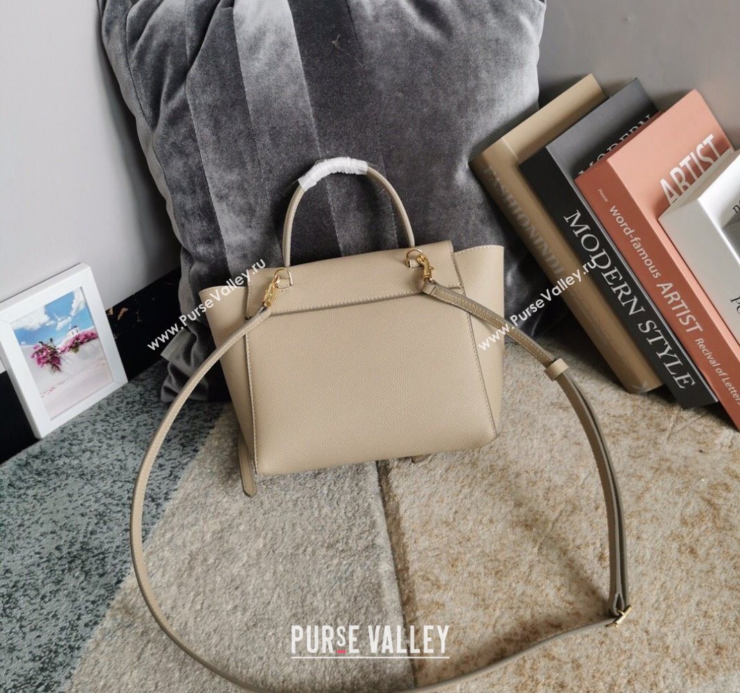 Celine Belt Pico Nano Bag in Grained Leather Beige 2025 189003 (BL-251124037)