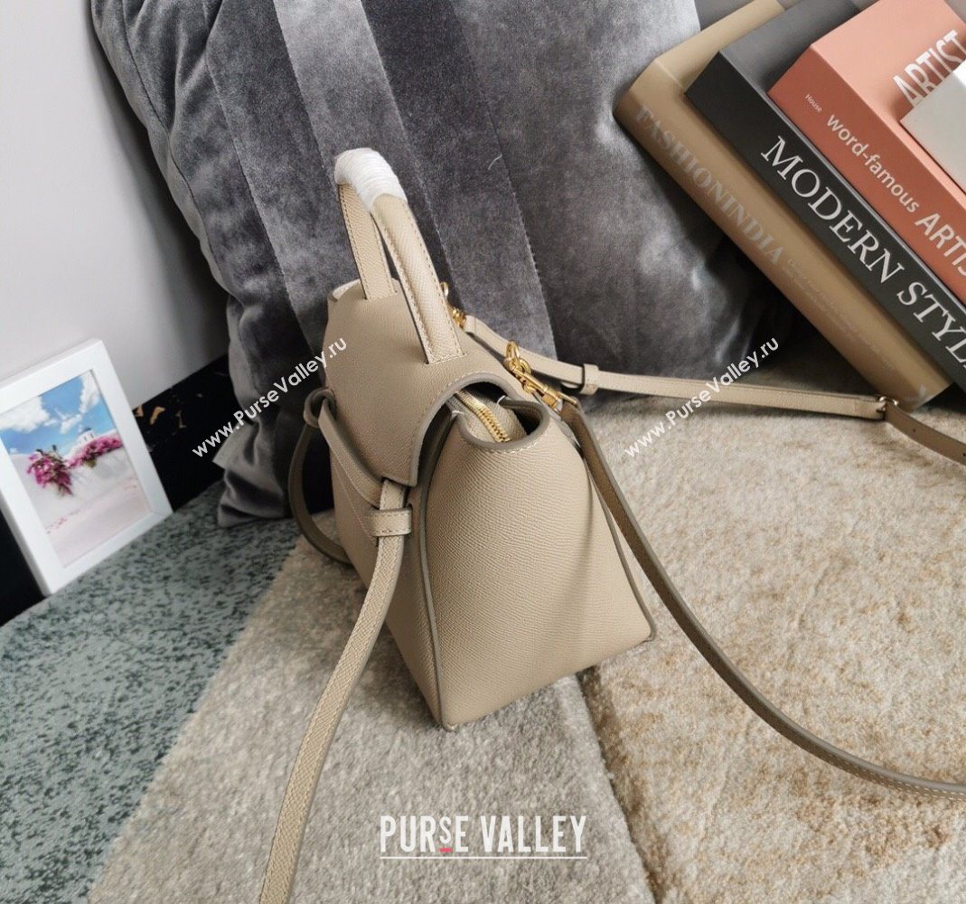 Celine Belt Pico Nano Bag in Grained Leather Beige 2025 189003 (BL-251124037)