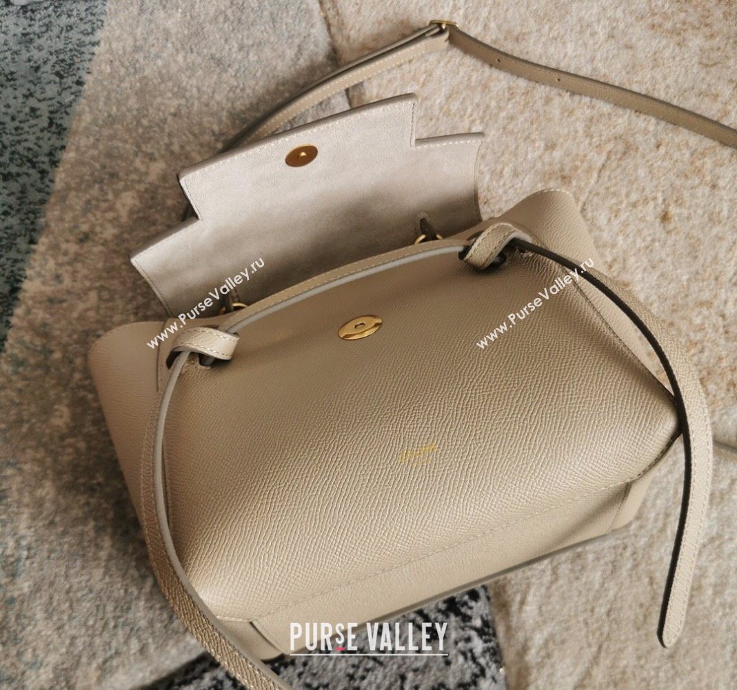 Celine Belt Pico Nano Bag in Grained Leather Beige 2025 189003 (BL-251124037)