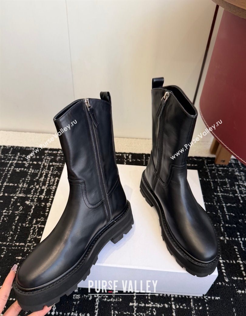 Celine Black Calfskin Leather Ankle Boots 4.5cm 2025 CE1209021 (SS-251209061)