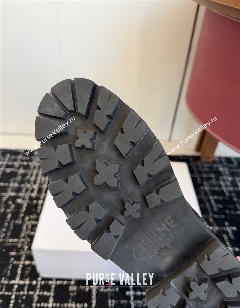 Celine Black Calfskin Leather Ankle Boots 4.5cm 2025 CE1209021 (SS-251209061)