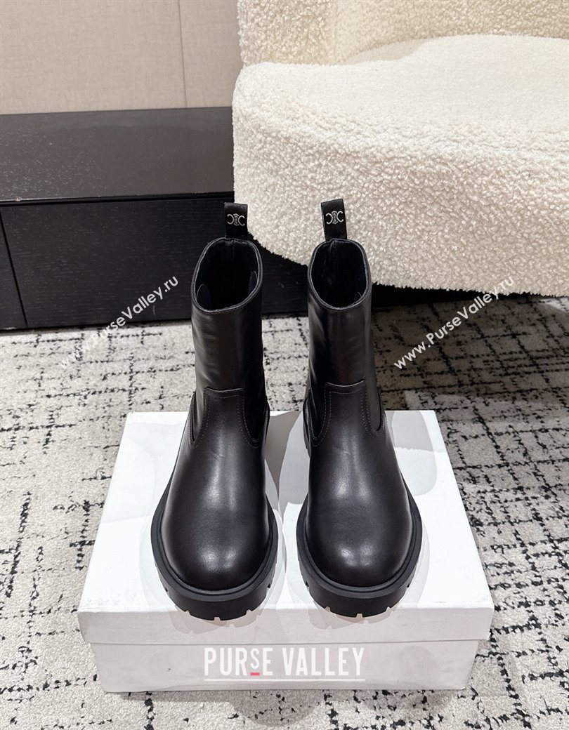 Celine Margaret Ankle Boots 3.5cm in Calfskin Leather Black 2025 1209 (MD-251209055)