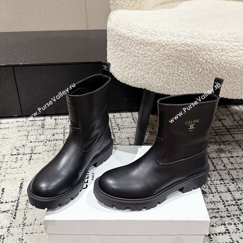 Celine Margaret Ankle Boots 3.5cm in Calfskin Leather Black 2025 1209 (MD-251209055)