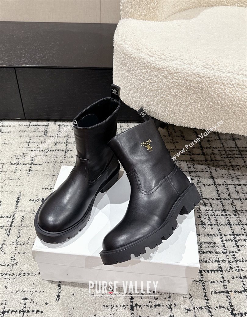 Celine Margaret Ankle Boots 3.5cm in Calfskin Leather Black 2025 1209 (MD-251209055)
