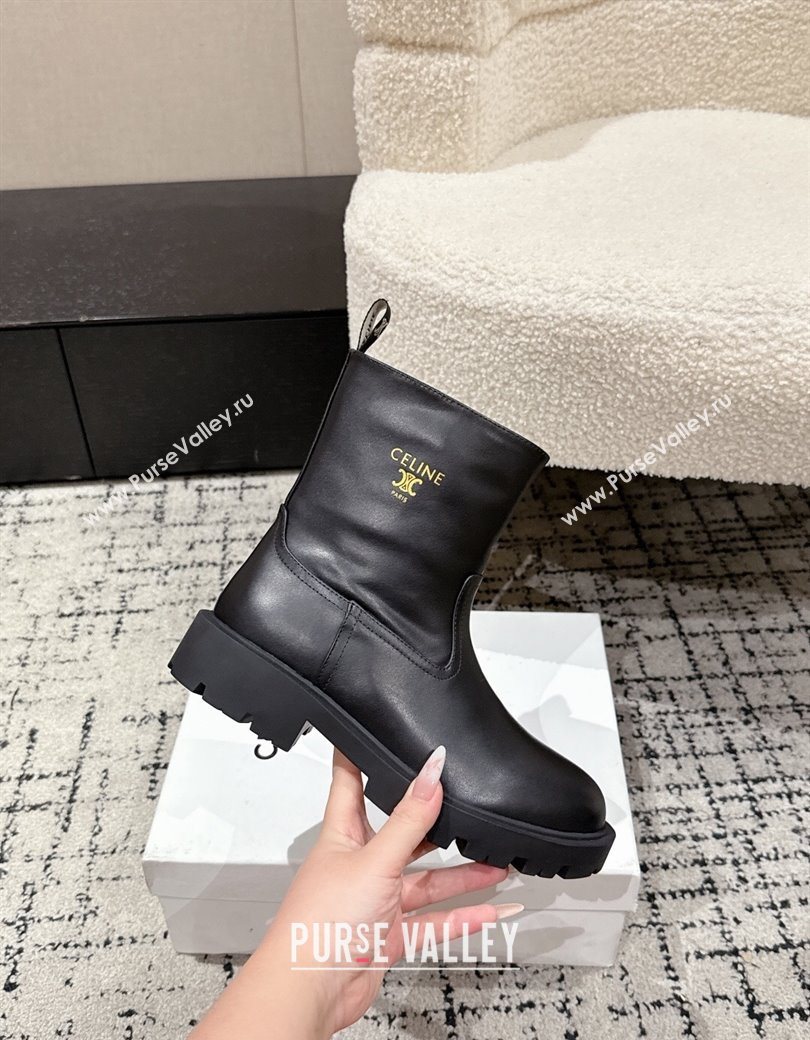 Celine Margaret Ankle Boots 3.5cm in Calfskin Leather Black 2025 1209 (MD-251209055)