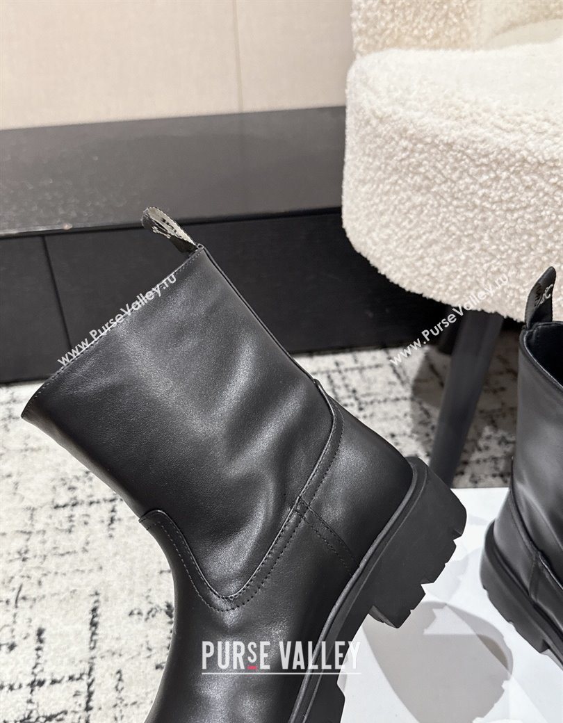 Celine Margaret Ankle Boots 3.5cm in Calfskin Leather Black 2025 1209 (MD-251209055)