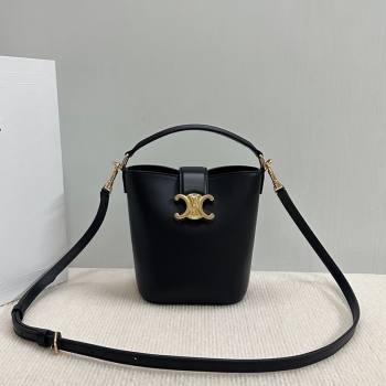 Celine Mini Bucket Bag Louise in Smooth Calfskin Leather Black 2026 10N473 (BL-260121012)