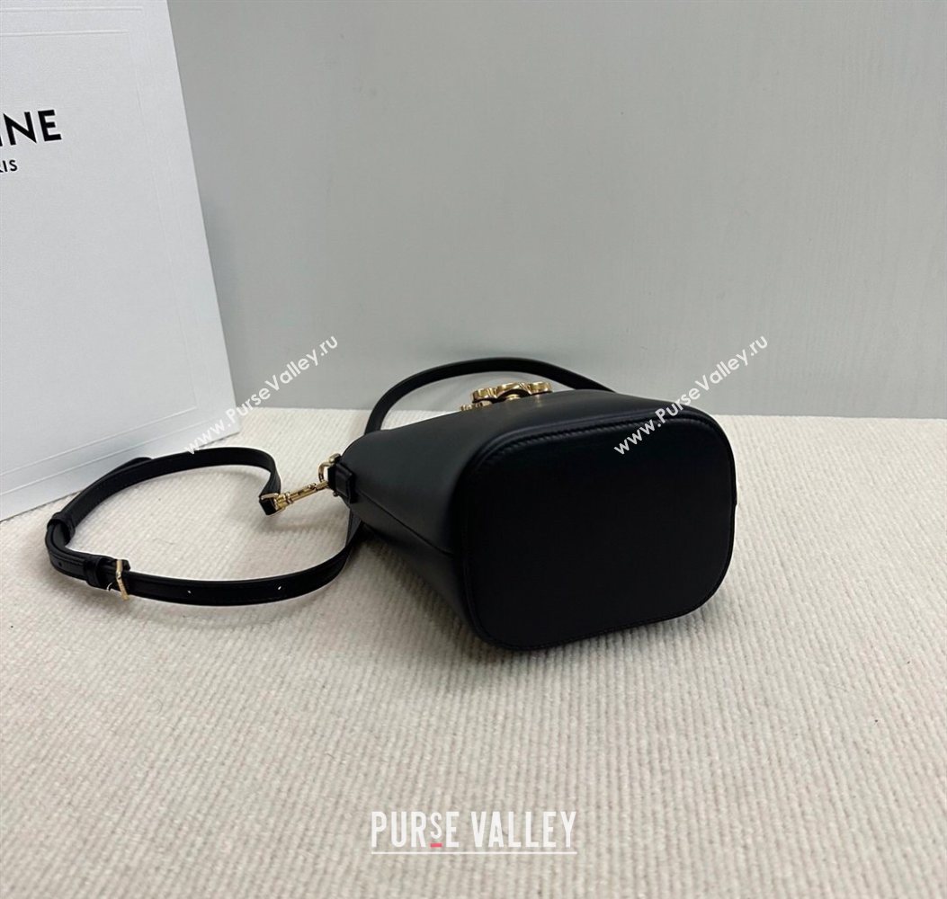 Celine Mini Bucket Bag Louise in Smooth Calfskin Leather Black 2026 10N473 (BL-260121012)