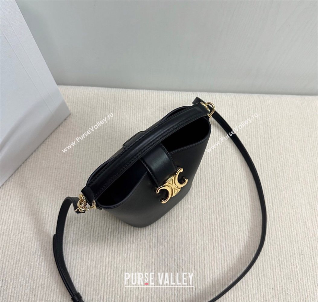 Celine Mini Bucket Bag Louise in Smooth Calfskin Leather Black 2026 10N473 (BL-260121012)