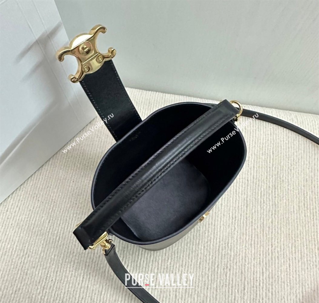 Celine Mini Bucket Bag Louise in Smooth Calfskin Leather Black 2026 10N473 (BL-260121012)