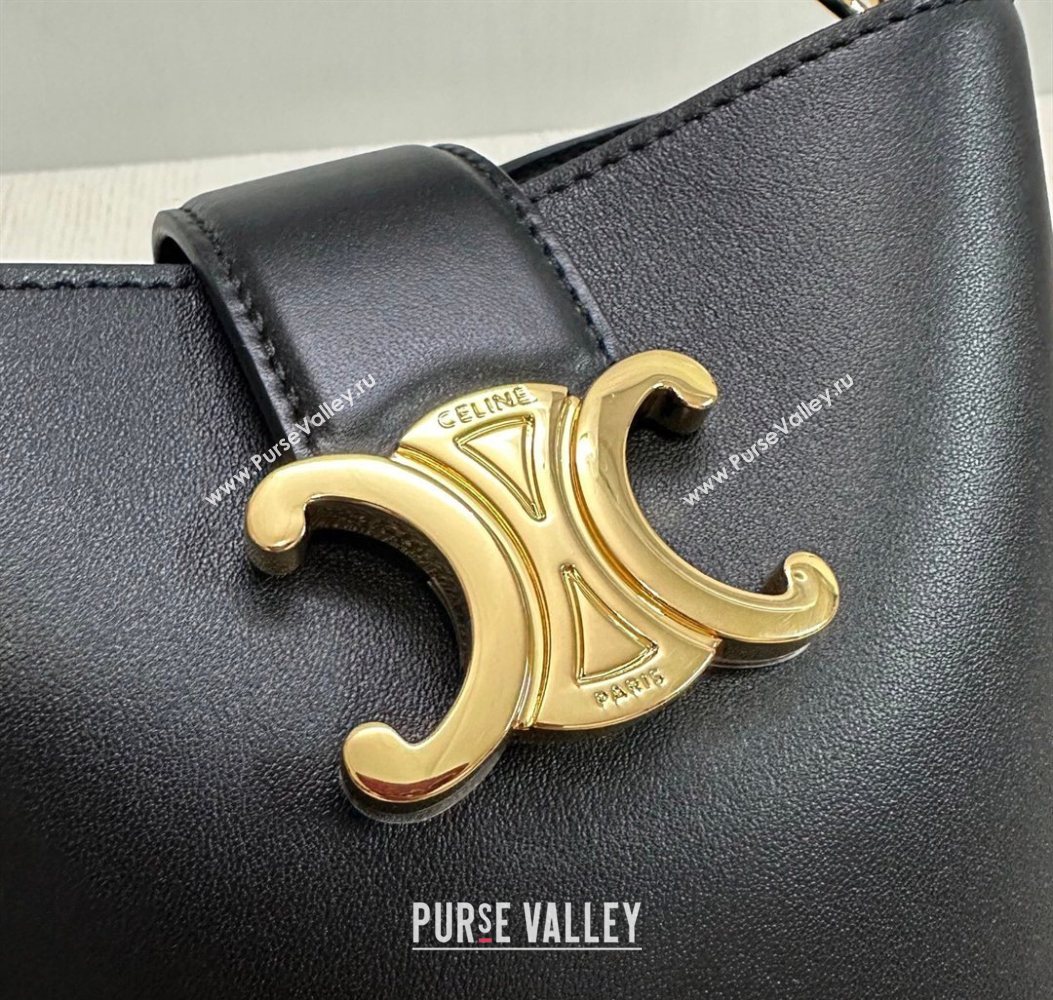 Celine Mini Bucket Bag Louise in Smooth Calfskin Leather Black 2026 10N473 (BL-260121012)