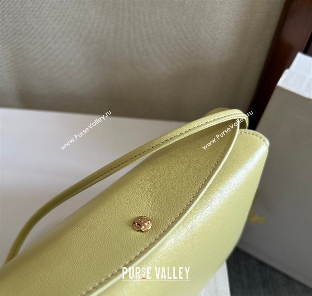 Celine Trio Flap Bag in Smooth Lambskin Leather Citrus Yellow 2026 10P862 (BL-260121005)
