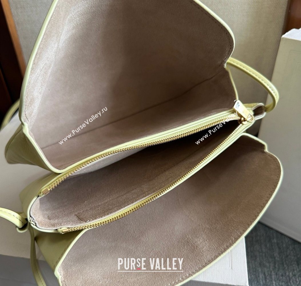 Celine Trio Flap Bag in Smooth Lambskin Leather Citrus Yellow 2026 10P862 (BL-260121005)