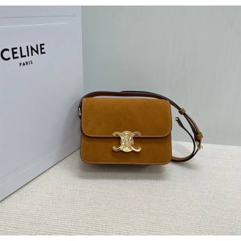 Celine Teen Triomphe Mini Bag in Suede 188423 Camel 2026 (BL-260121016)