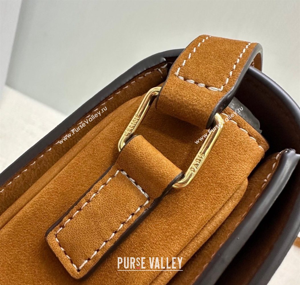 Celine Teen Triomphe Mini Bag in Suede 188423 Camel 2026 (BL-260121016)