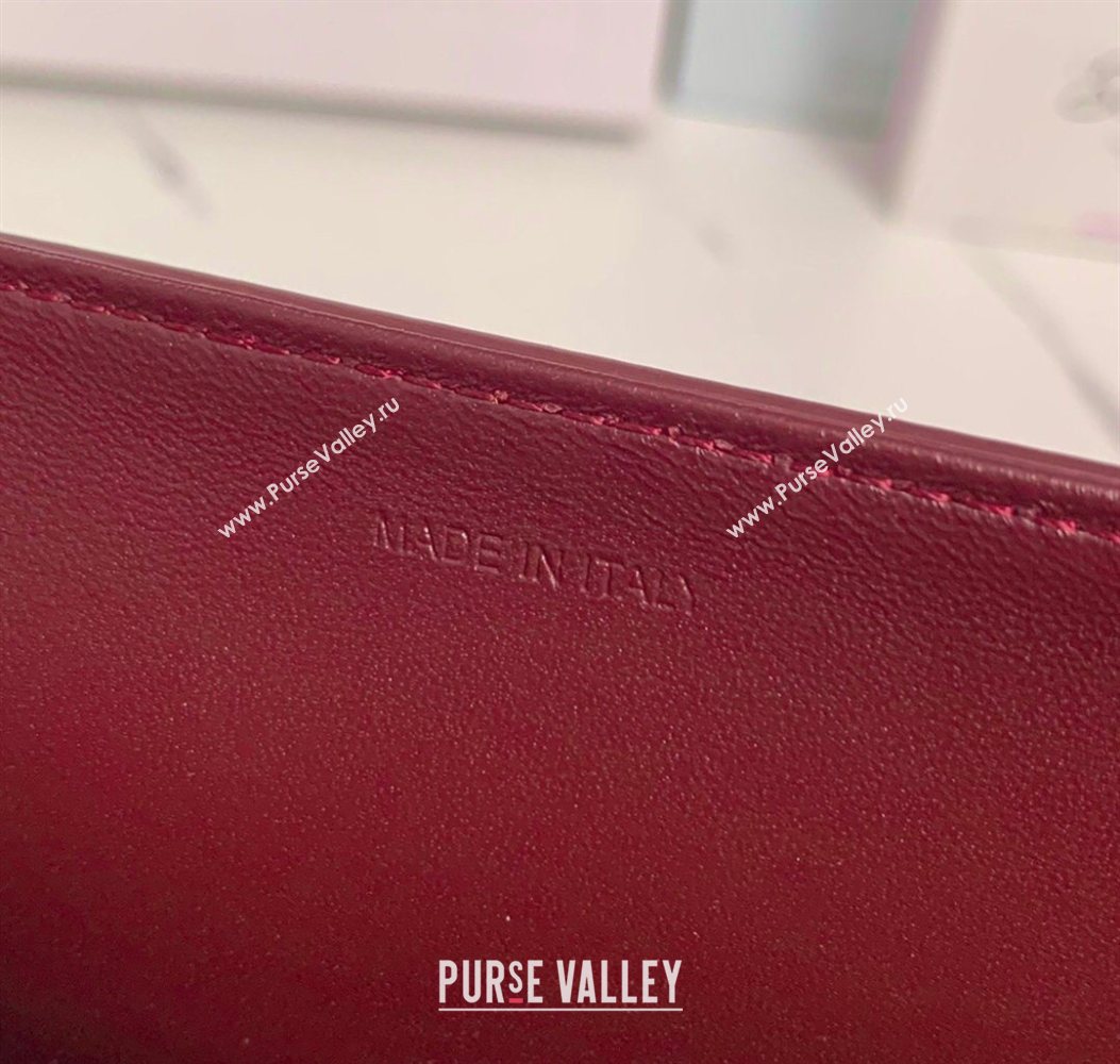 Celine Classique Triomphe Bag in Shiny Calfskin Leather 187366 Burgundy 2026 (BL-260121037)