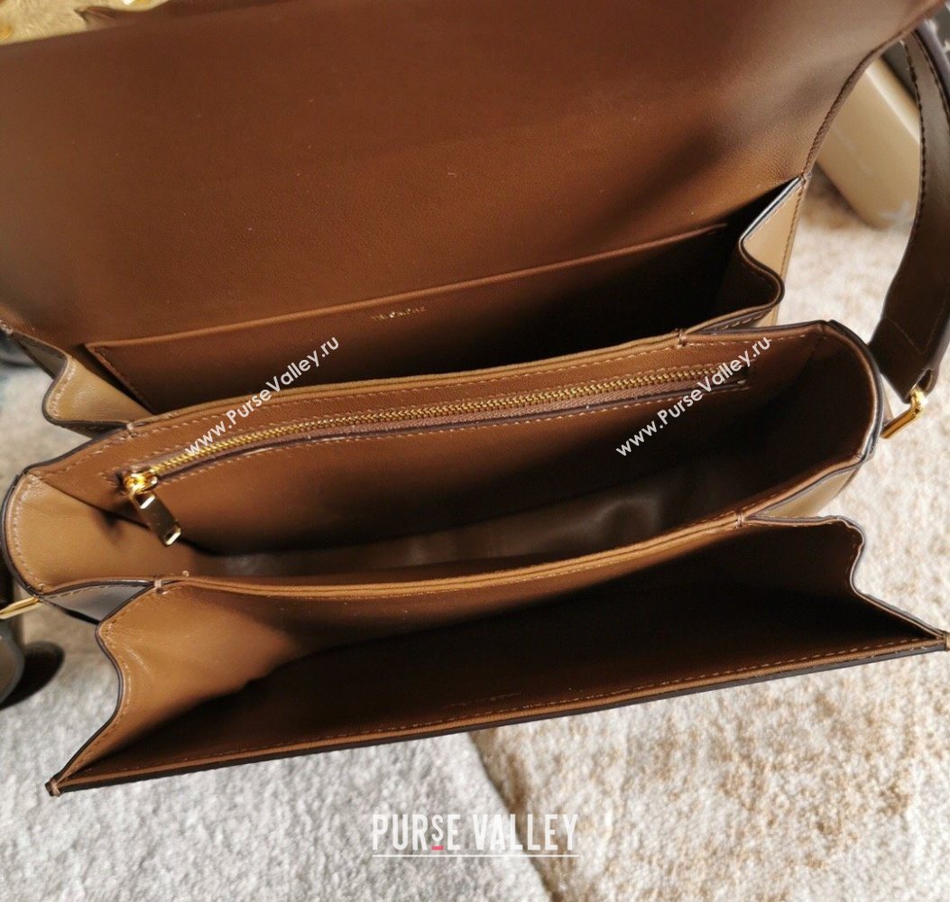 Celine Classique Triomphe Bag in Shiny Calfskin Leather 187366 Caramel 2026 (BL-260121038)