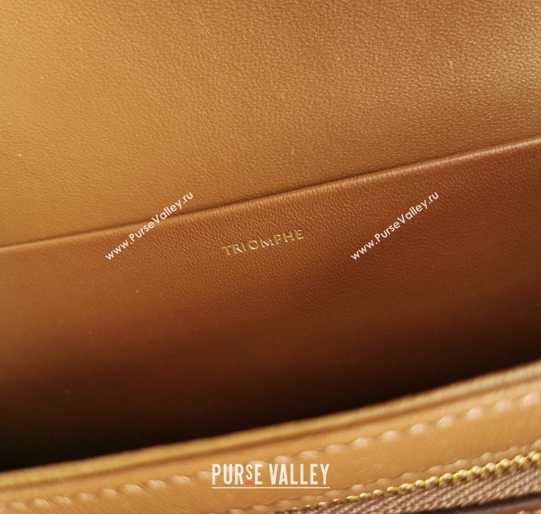 Celine Classique Triomphe Bag in Shiny Calfskin Leather 187366 Caramel 2026 (BL-260121038)