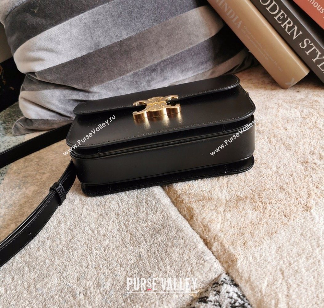 Celine Classique Triomphe Bag in Shiny Calfskin Leather 187366 Black/Gold 2026 (BL-260121041)