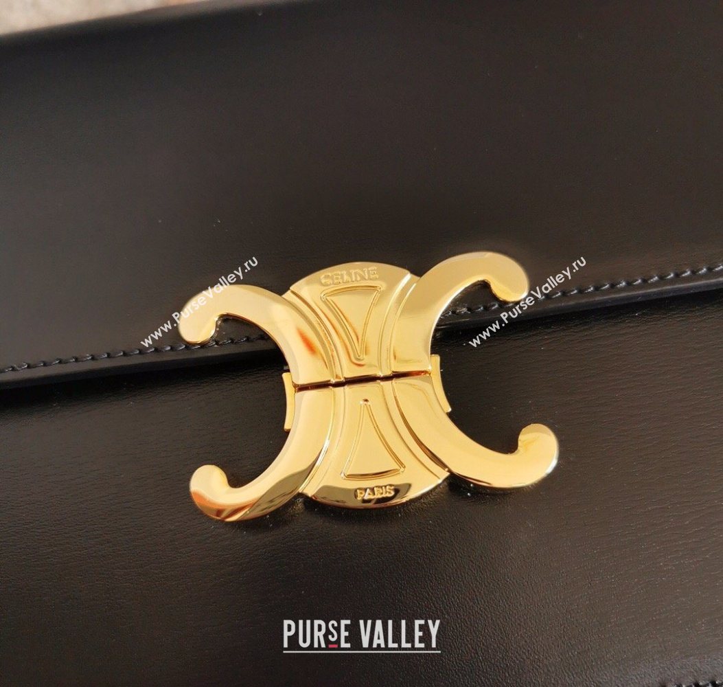 Celine Classique Triomphe Bag in Shiny Calfskin Leather 187366 Black/Gold 2026 (BL-260121041)