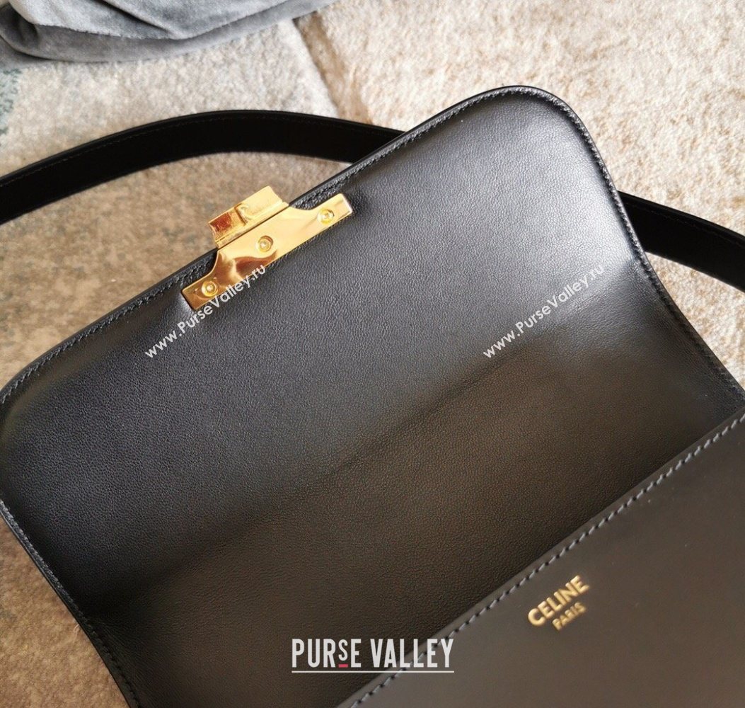 Celine Classique Triomphe Bag in Shiny Calfskin Leather 187366 Black/Gold 2026 (BL-260121041)