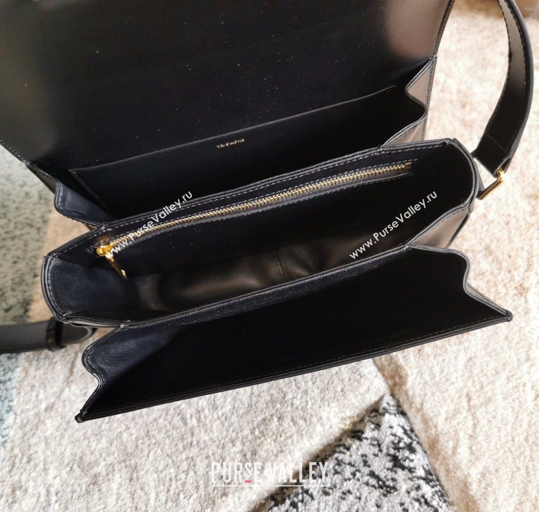 Celine Classique Triomphe Bag in Shiny Calfskin Leather 187366 Black/Gold 2026 (BL-260121041)
