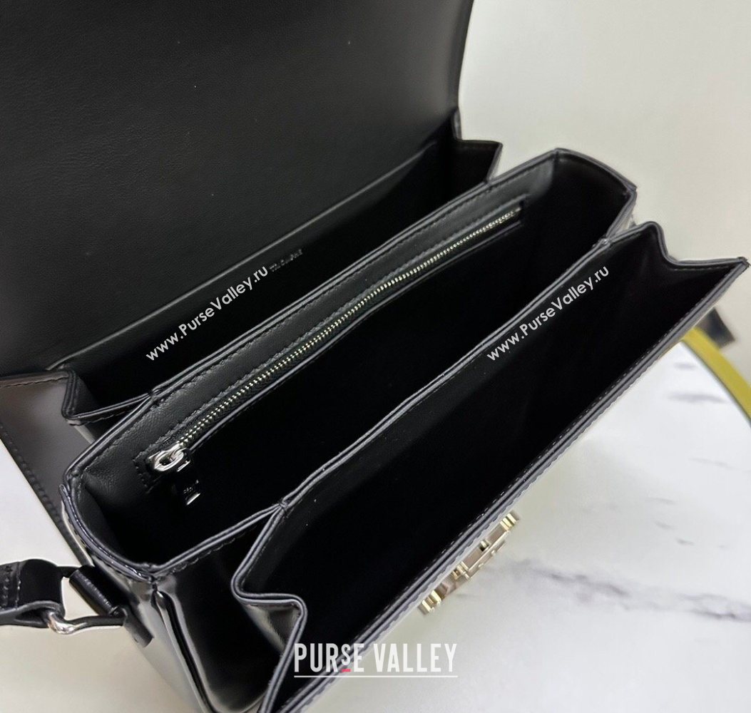 Celine Classique Triomphe Bag in Shiny Calfskin Leather 187366 Black/Silver 2026 (BL-260121043)