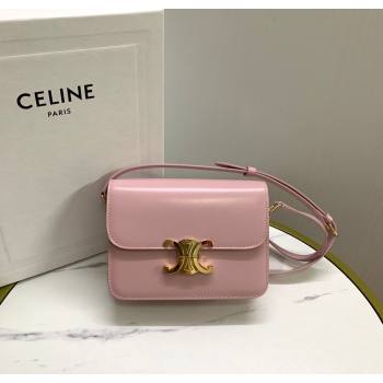 Celine Teen Triomphe Mini Bag in Shiny Calfskin Leather 188423 Sakura Pink 2026 (BL-260121026)