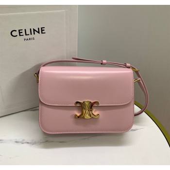 Celine Classique Triomphe Bag in Shiny Calfskin Leather 187366 Sakura Pink 2026 (BL-260121046)