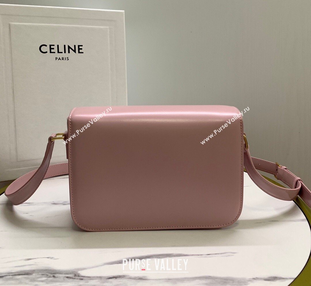 Celine Classique Triomphe Bag in Shiny Calfskin Leather 187366 Sakura Pink 2026 (BL-260121046)